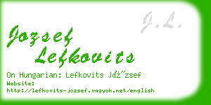 jozsef lefkovits business card